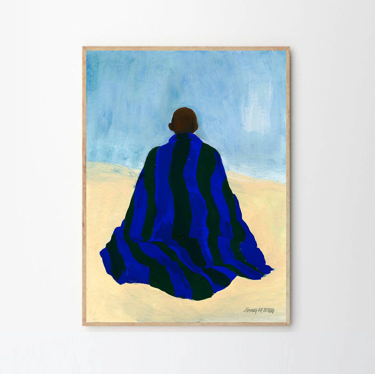 THE POSTER CLUB Hanna Peterson Tranquil Art Print - 50x70cm Framed Wall Decor for Living Room, Bedroom & Office | Scandinavian Minimalist Poster