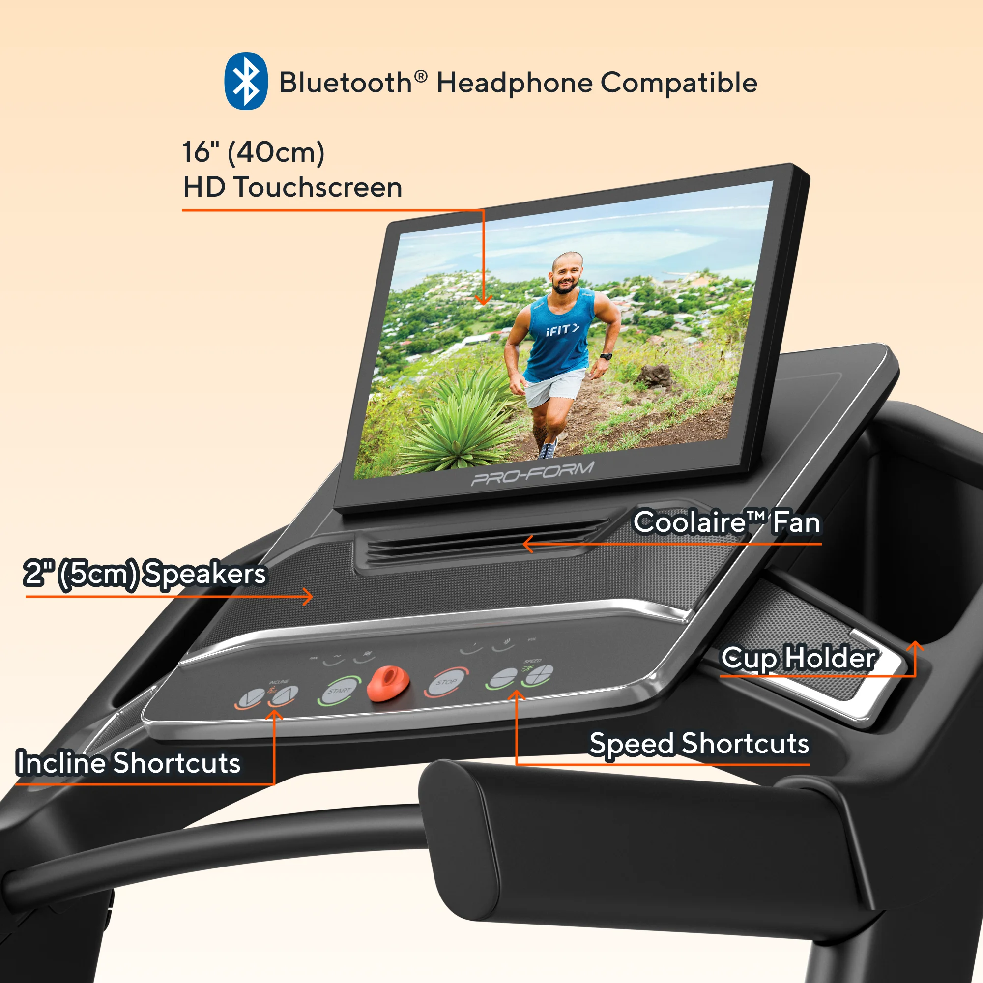 ProForm Carbon Pro 9000 Treadmill - High Performance Running Machine for Home Gym, Cardio Workout & Fitness Training - Perfect for Small Spaces & Apartment Living