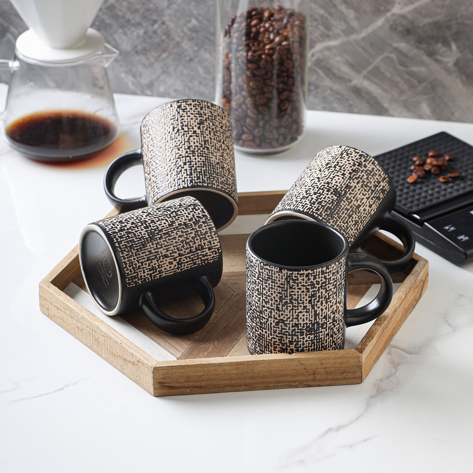 Sophie Stoneware Mug - Brown and Black Ceramic Coffee Cup for Home, Office, or Gift - Perfect for Hot Drinks and Cozy Moments
