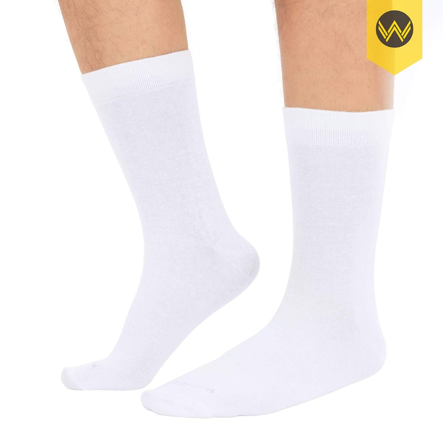 WANDER Men's Dress Socks - 6/8 Pairs Cotton Thin Lightweight Breathable Socks for Business & Formal Occasions - Solid & Patterned Soft Comfortable Office Work Socks