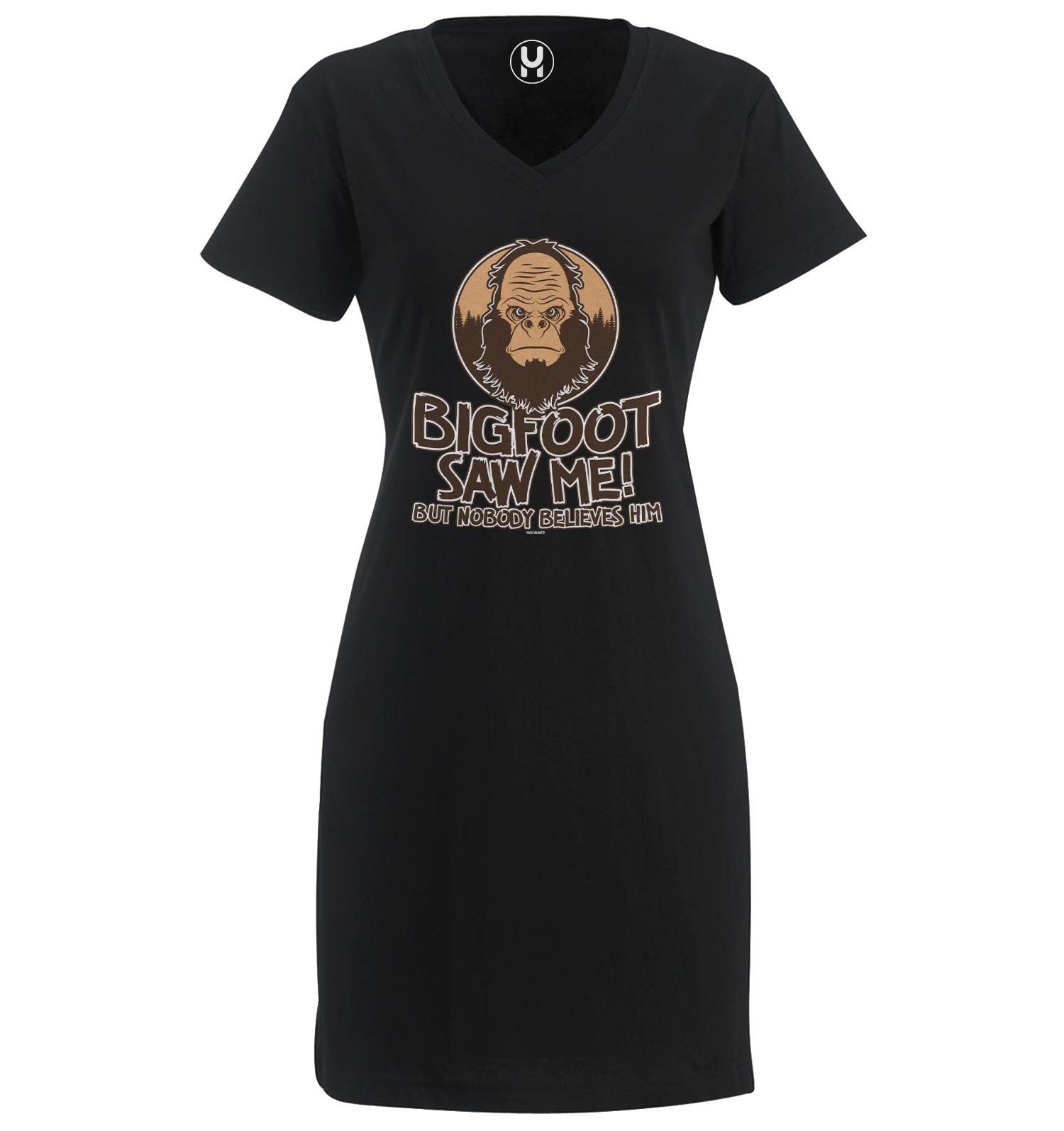 Haase Unlimited Bigfoot Saw Me But Nobody Believes Him - Funny Women's T-Shirt for Casual Wear, Parties & Gifts
