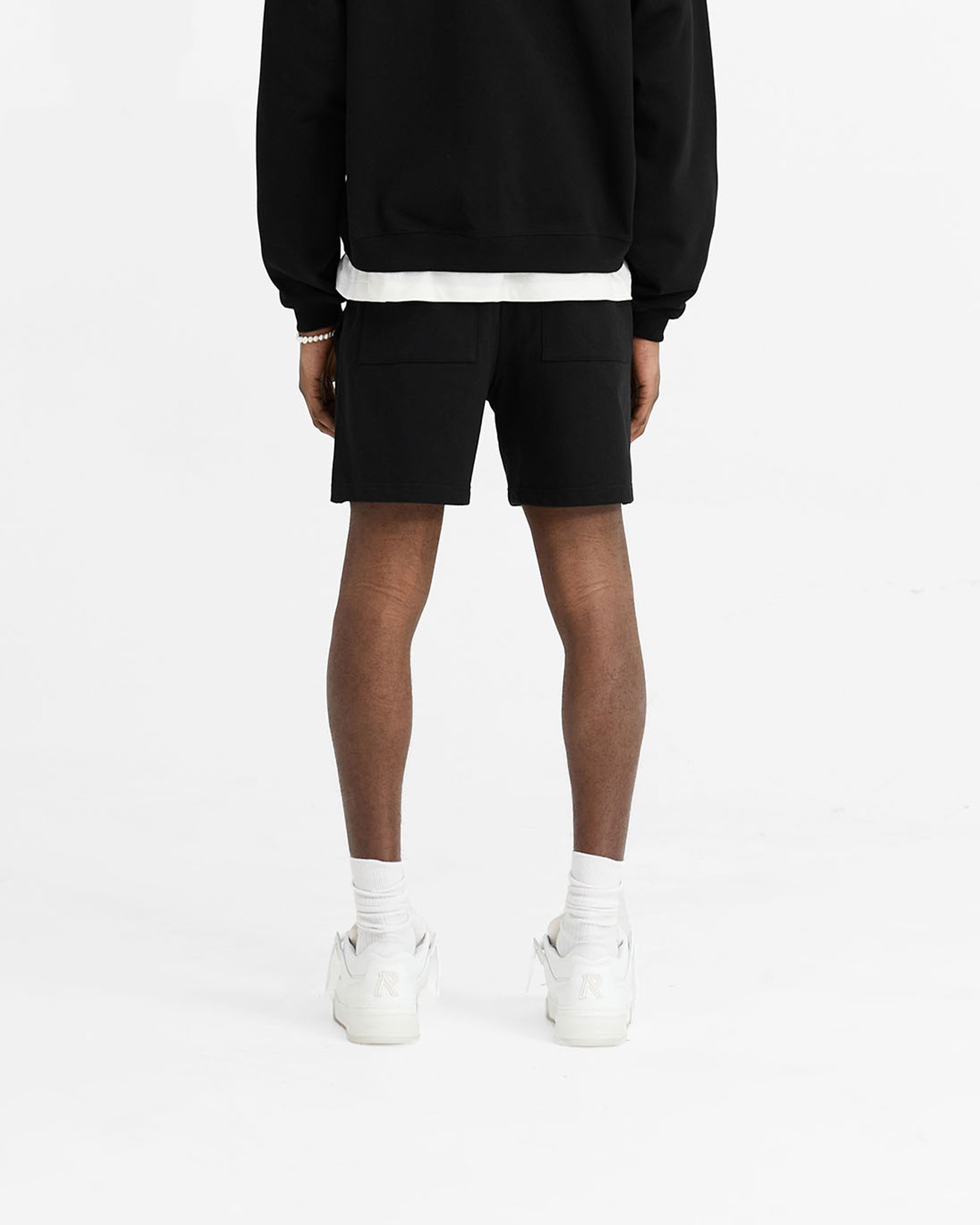 Initial Sweatshorts for Men - Black Cotton Athletic Shorts | Comfortable Lounge & Workout Shorts for Running, Gym, and Casual Wear