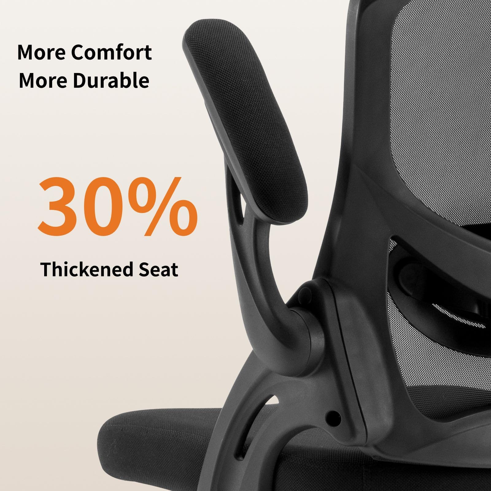 Ergonomic Drafting Chair with Flip-Up Armrests & Adjustable Lumbar Support - Tall Office Chair for Standing Desks, Counter Height with Footrest - Black - Perfect for Architects, Artists & Home Office Workspaces