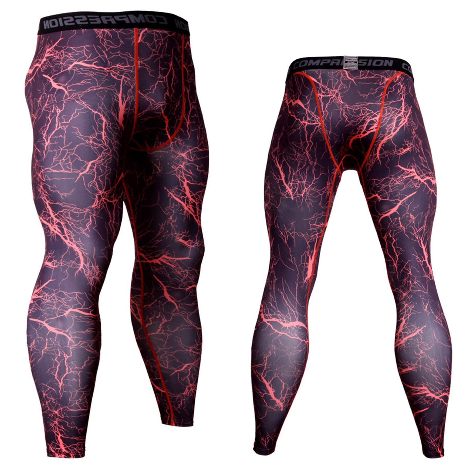 **ETHKIA Men's Compression Sports Leggings - Cool & Breathable Workout Tights for Running, Gym, Yoga - Base Layer Pants for Active Men**    *(Perfect for jogging, training, cycling & outdoor sports - Stay comfortable & supported!)*