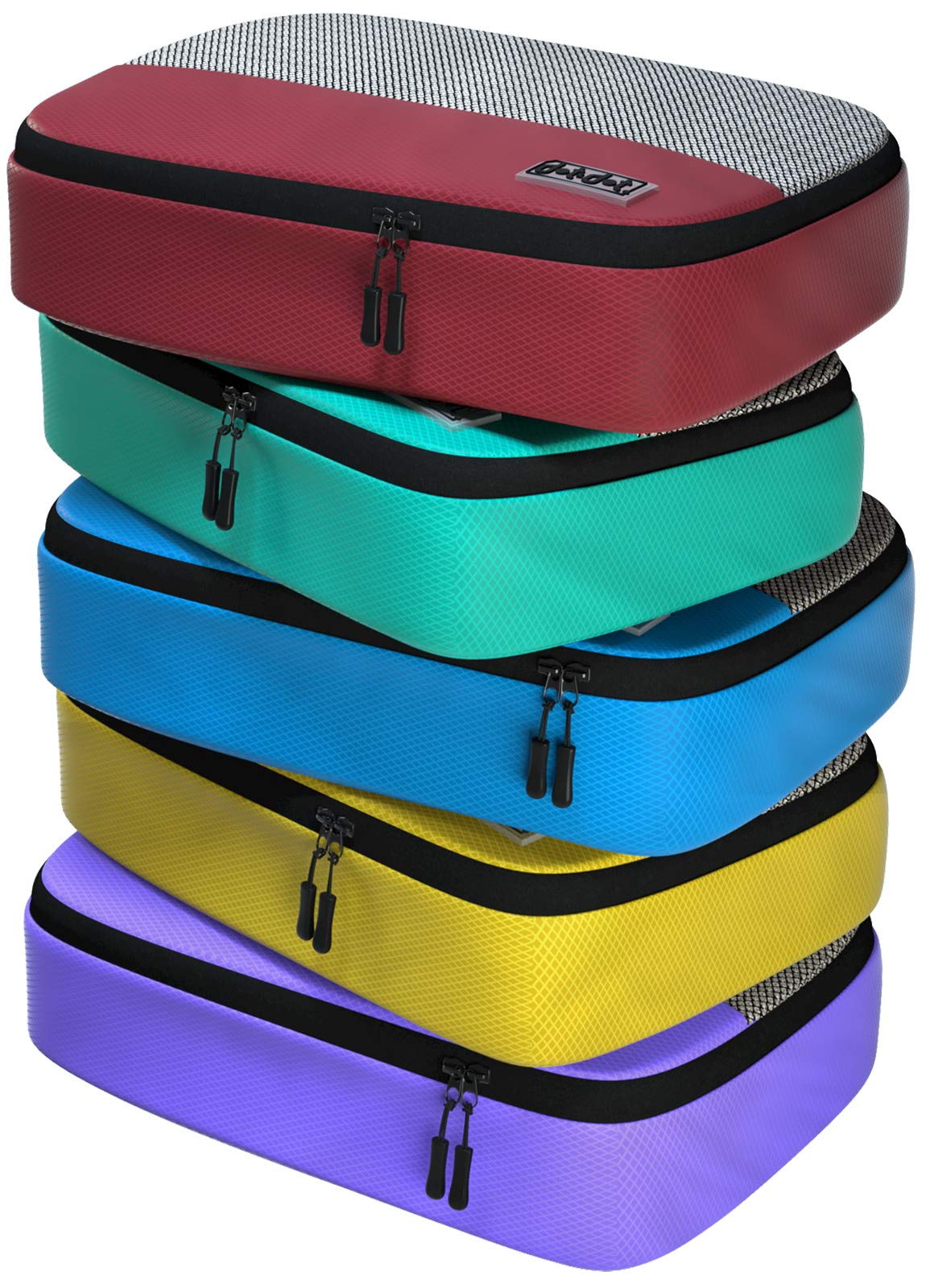 5-Piece Medium Packing Cubes Set for Suitcases | Travel Organizer Bags for Carry-On Luggage | Perfect for Business Trips & Vacation Packing