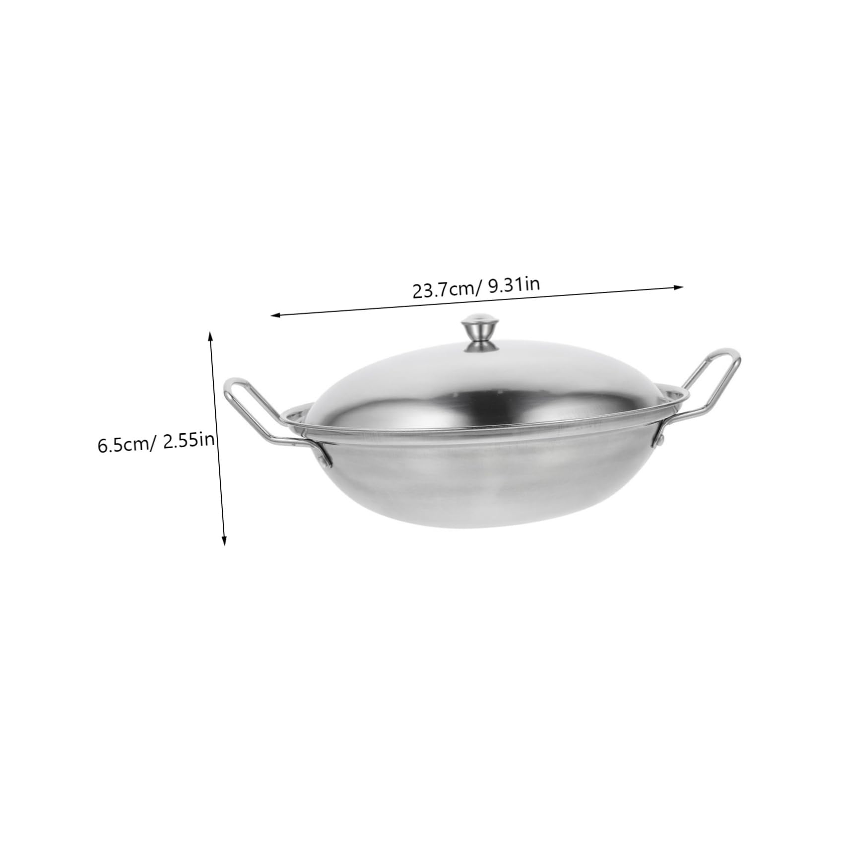 Hemoton 10-Piece Stainless Steel Cookware Set with Lids - Stockpot, Wok, Frying Pan, Sauce Pan & Egg Pan - Oven Safe & Anti-Spill Design for Professional & Home Kitchen Cooking, Stir-Frying, Boiling & Baking