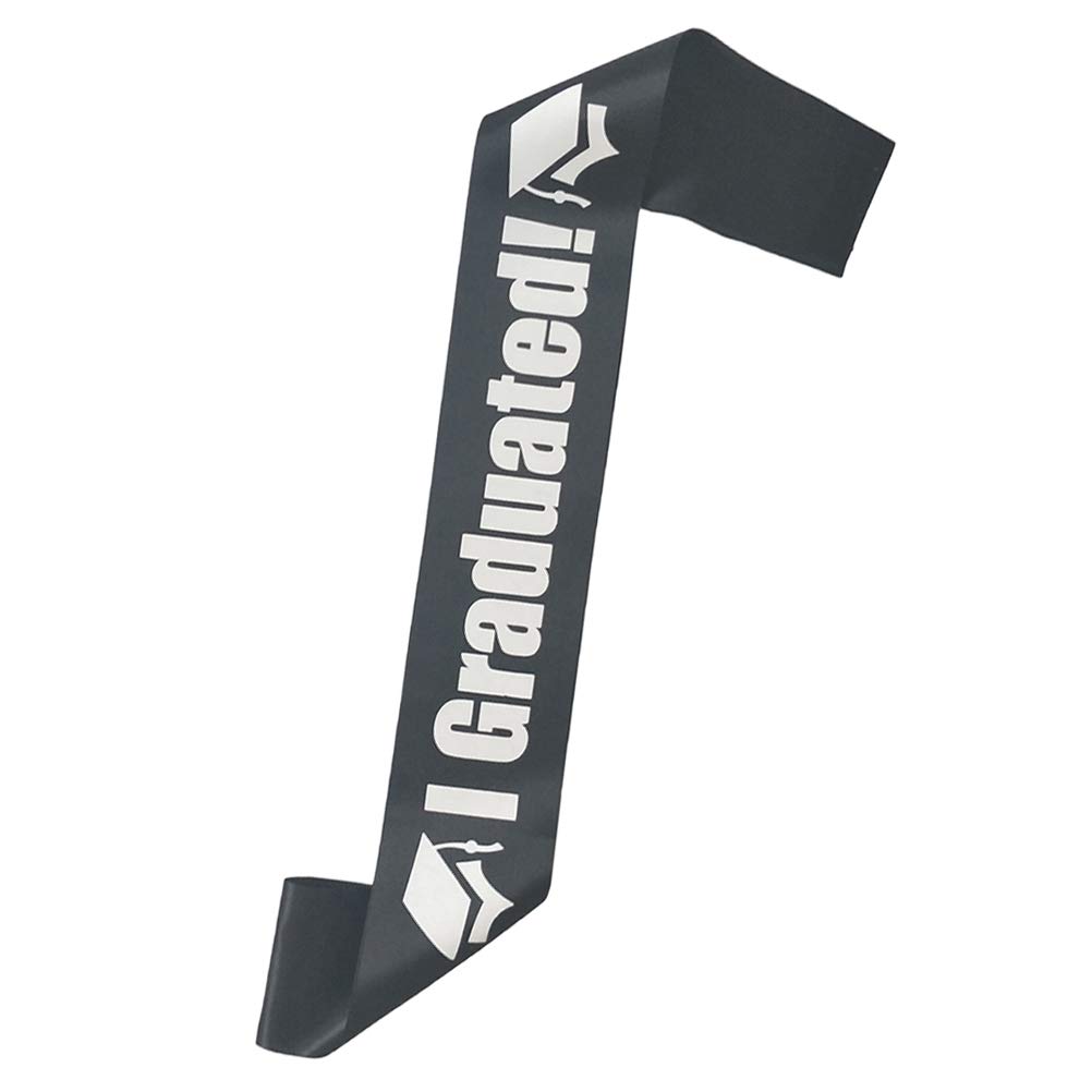 Unisex Black & White Satin Graduation Sash - Elegant Graduation Party Accessory for High School & College Ceremonies