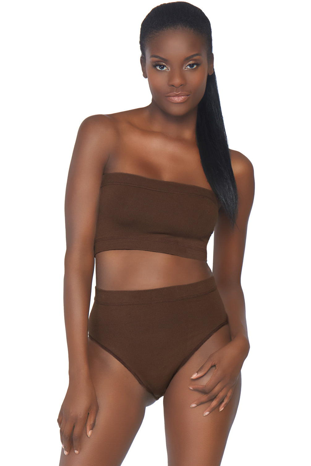 Seamless Naked Bandeau Top & Panty Set - Invisible Underwear for Women | Perfect for Yoga, Workout & Everyday Wear