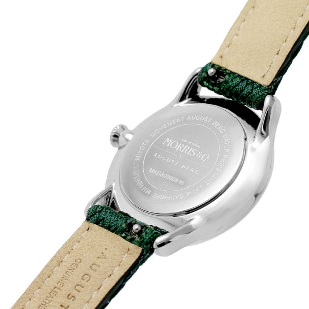 August Berg X Morris & Co. Perlon Braided Nylon Strap Unisex Watch M1FH0630E17VGN7 (30mm) - Stylish & Durable for Everyday Wear, Outdoor Adventures & Fashion Accessories