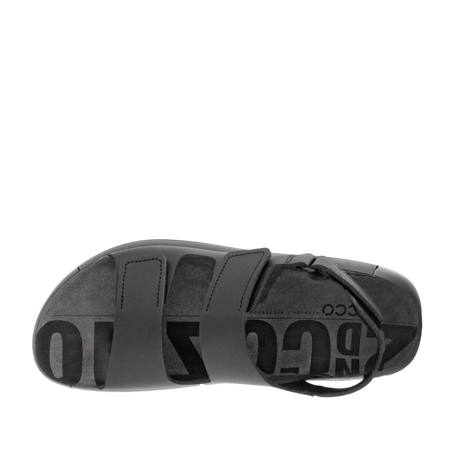 ECCO Men's Cozmo Flat Sandal - Comfortable Black Leather Sandals for Men | Casual Summer Walking & Beach Wear