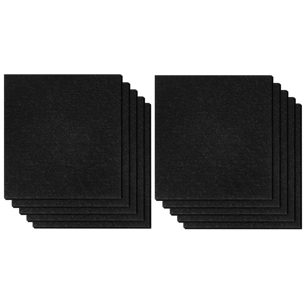 10 Pack Cat Litter Box Charcoal Filters - Odor Eliminating Replacement Filters for Hooded Litter Boxes & Cat Box Pans - Perfect for Multi-Cat Homes & Small Spaces