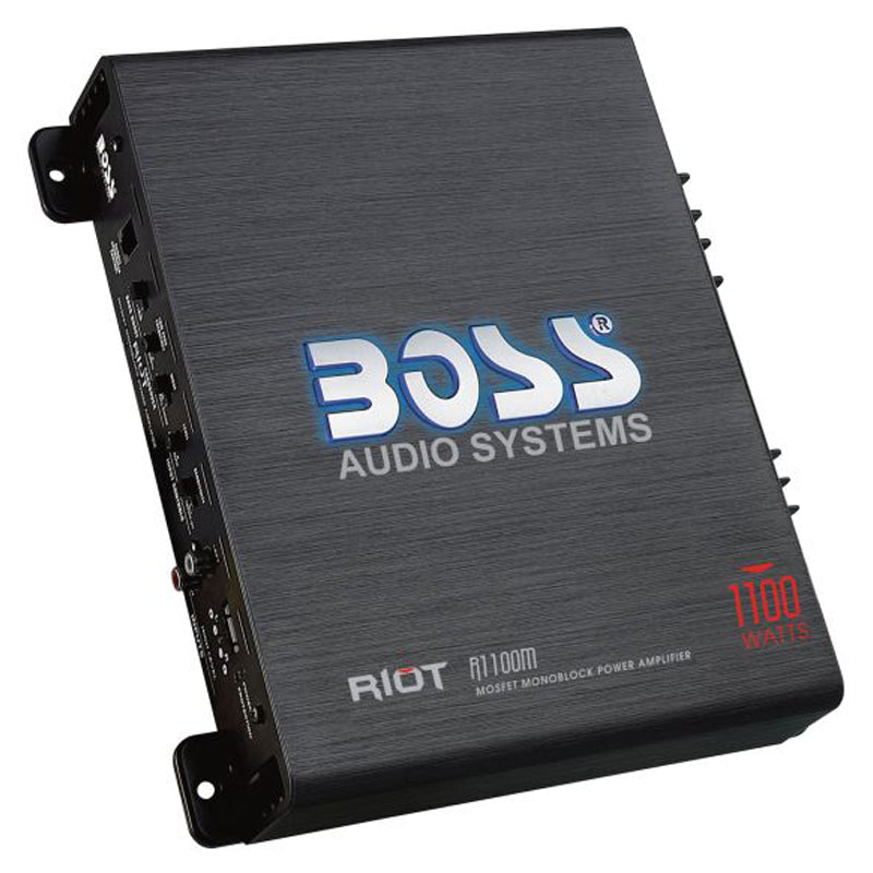 Boss R1100M Professional Car Audio Amplifier - High Power 1100W Mono Amp for Subwoofers | Perfect for Car Audio Systems, Bass Boost & Enhanced Sound Quality