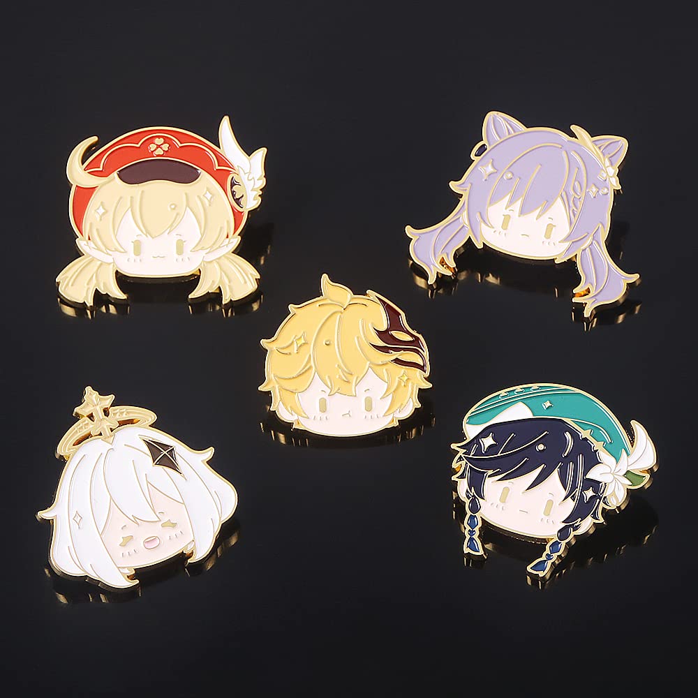 Genshin Impact Hu Tao Brooch Pin - Anime Cosplay Enamel Lapel Pin - Perfect Gift for Fans, Women, Girls - Ideal for Cosplay, Conventions & Collectors