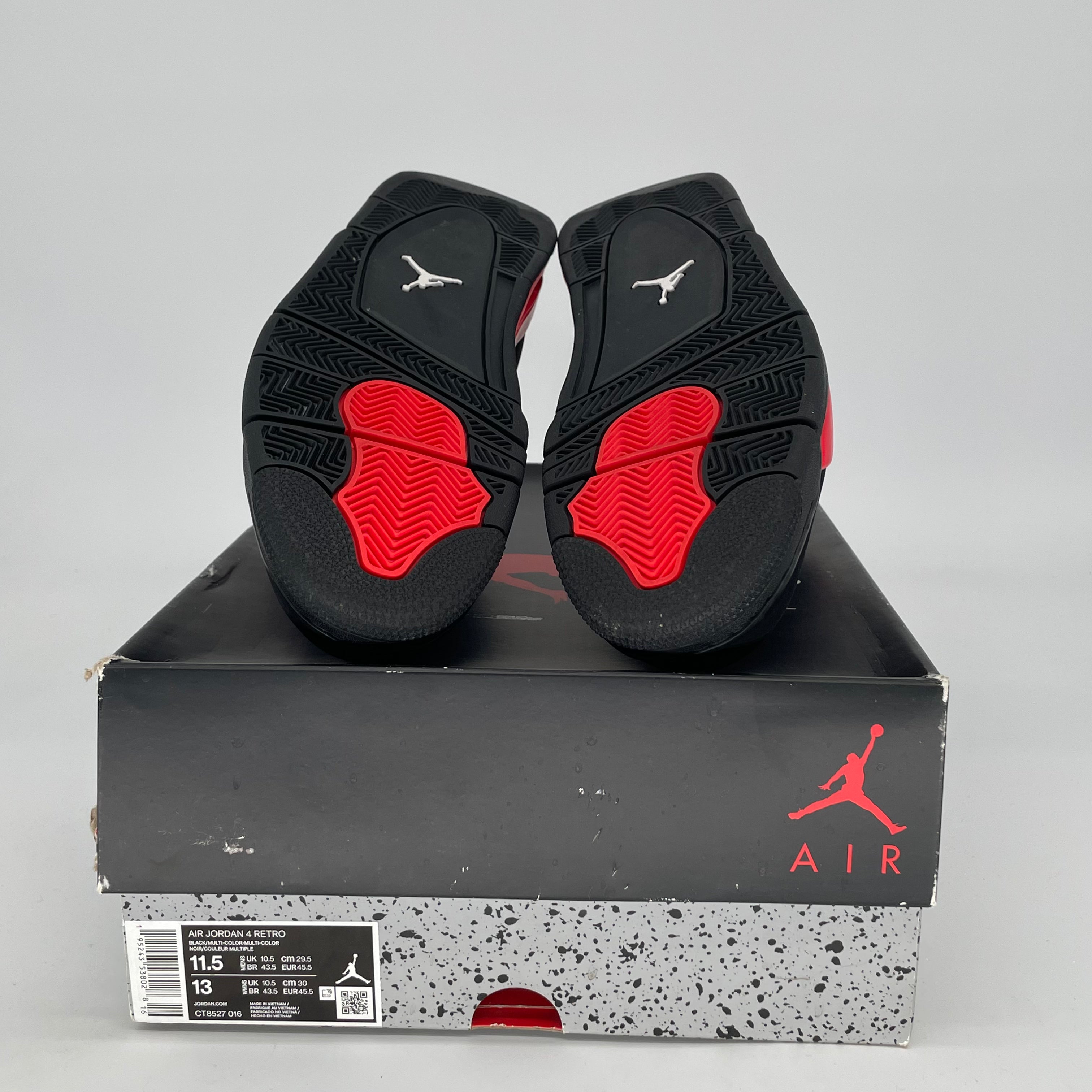 AIR JORDAN 4 Red Thunder Basketball Shoes - Men's Size 11.5/Women's Size 13 (CT8527-016) | Retro Sneakers for Running, Gym & Streetwear Fashion