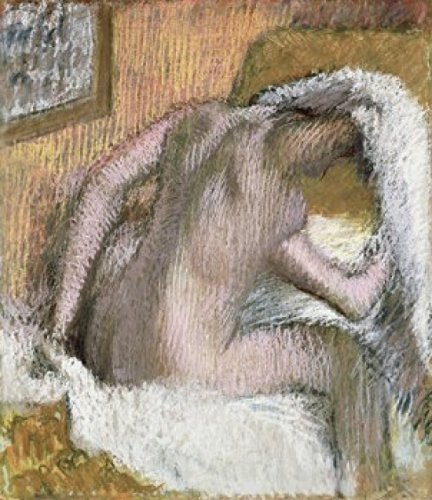 Degas Woman Drying Hair Art Print - 18x24 Poster for Home Decor