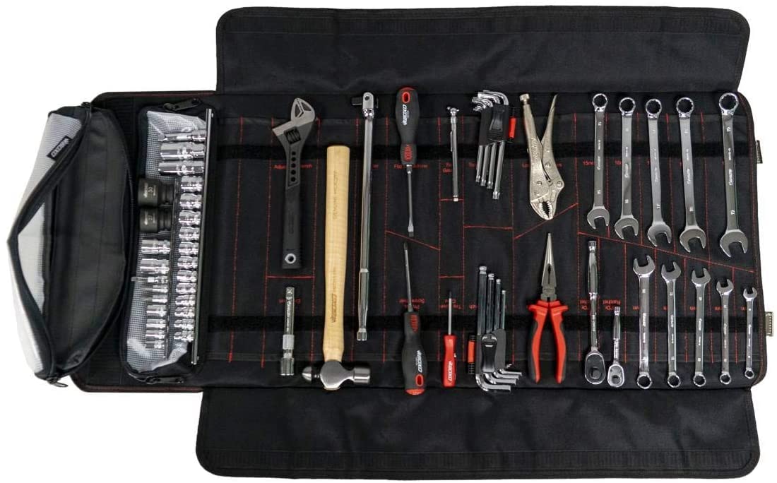 BOXO USA UTV Tool Roll - Heavy Duty Universal Tool Kit for Side by Side, Polaris RZR, CanAm Maverick, UTV, Truck & Off-Road Vehicles | Waterproof Storage for Trail Riding, Camping & Outdoor Adventures