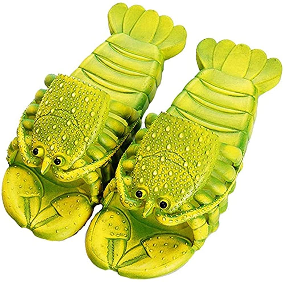 Funny Lobster Slippers for Women & Men - Soft Animal Flip Flops for Kids - Cute Beach Slides for Summer - Waterproof Shower Sandals for Pool, Bathroom & Casual Wear