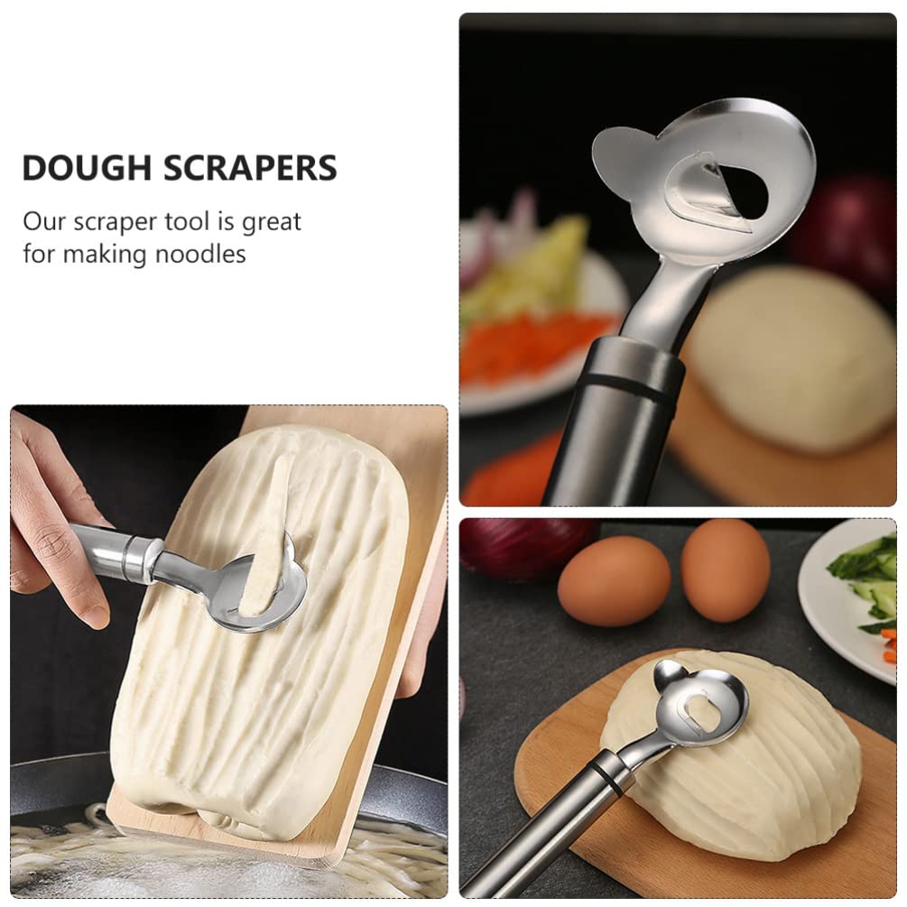 1pc Stainless Steel Noodle Dough Cutter Scraper - Professional Kitchen Dough Chopper & Slashing Tool - Essential Baking & Pasta Making Supplies for Home Chefs | Perfect for Making Fresh Pasta, Pizza Dough & Pastries