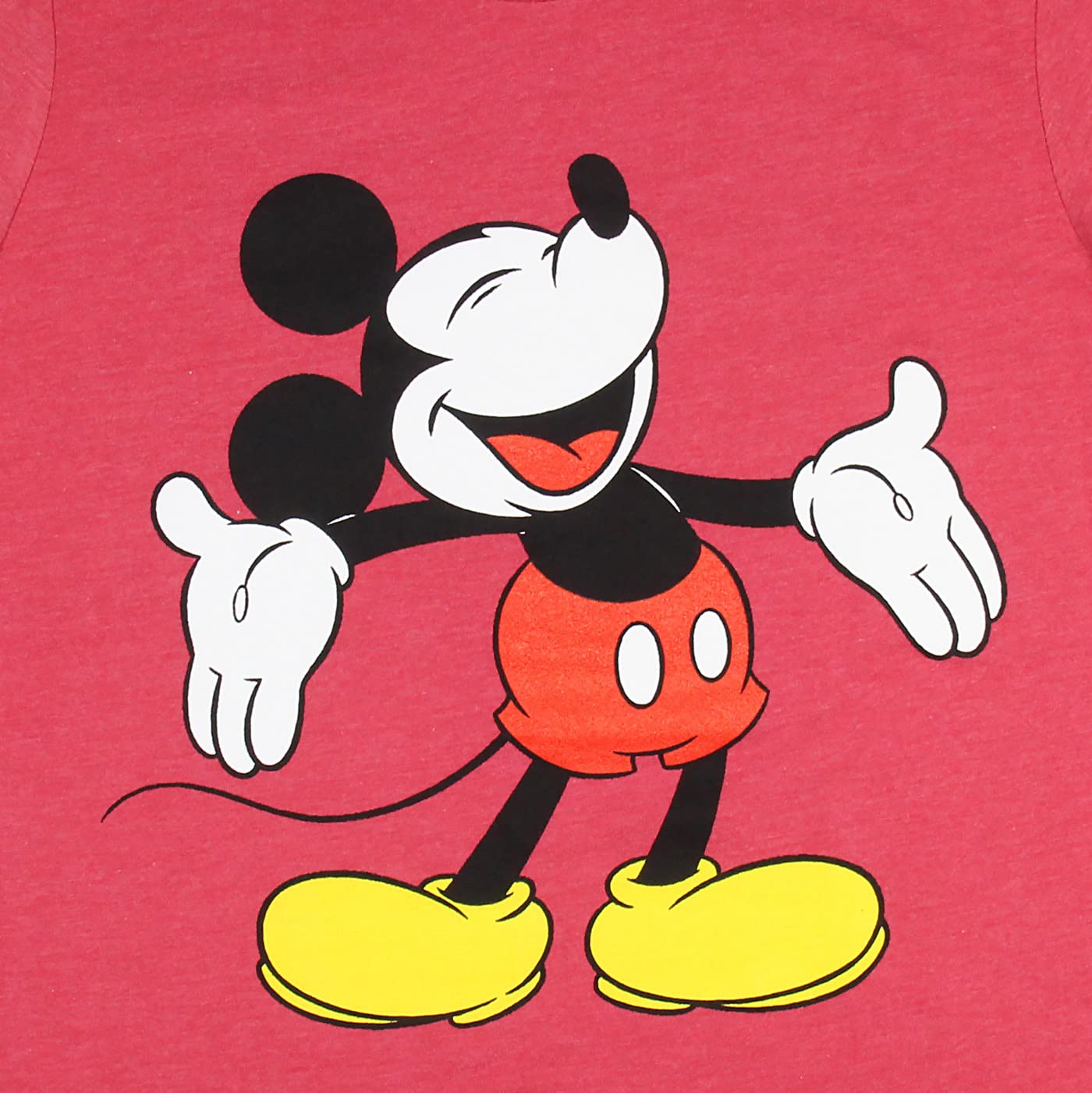 Disney Mickey Mouse Boys T-Shirt - Red Mickey Laughing Graphic Tee for Kids | Casual Wear, Birthday Gift, Disney Theme Party Outfit