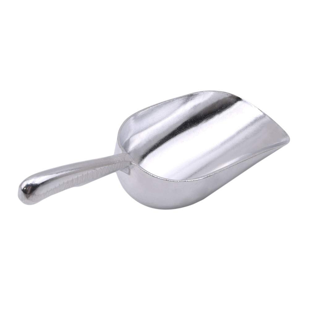 Premium Stainless Steel Ice Cube Scoop & Scraper - 6OZ Multipurpose Kitchen Tool for Ice, Tea, Coffee Beans - Perfect for Bartending, Home Bars, Coffee Shops & Cocktail Making