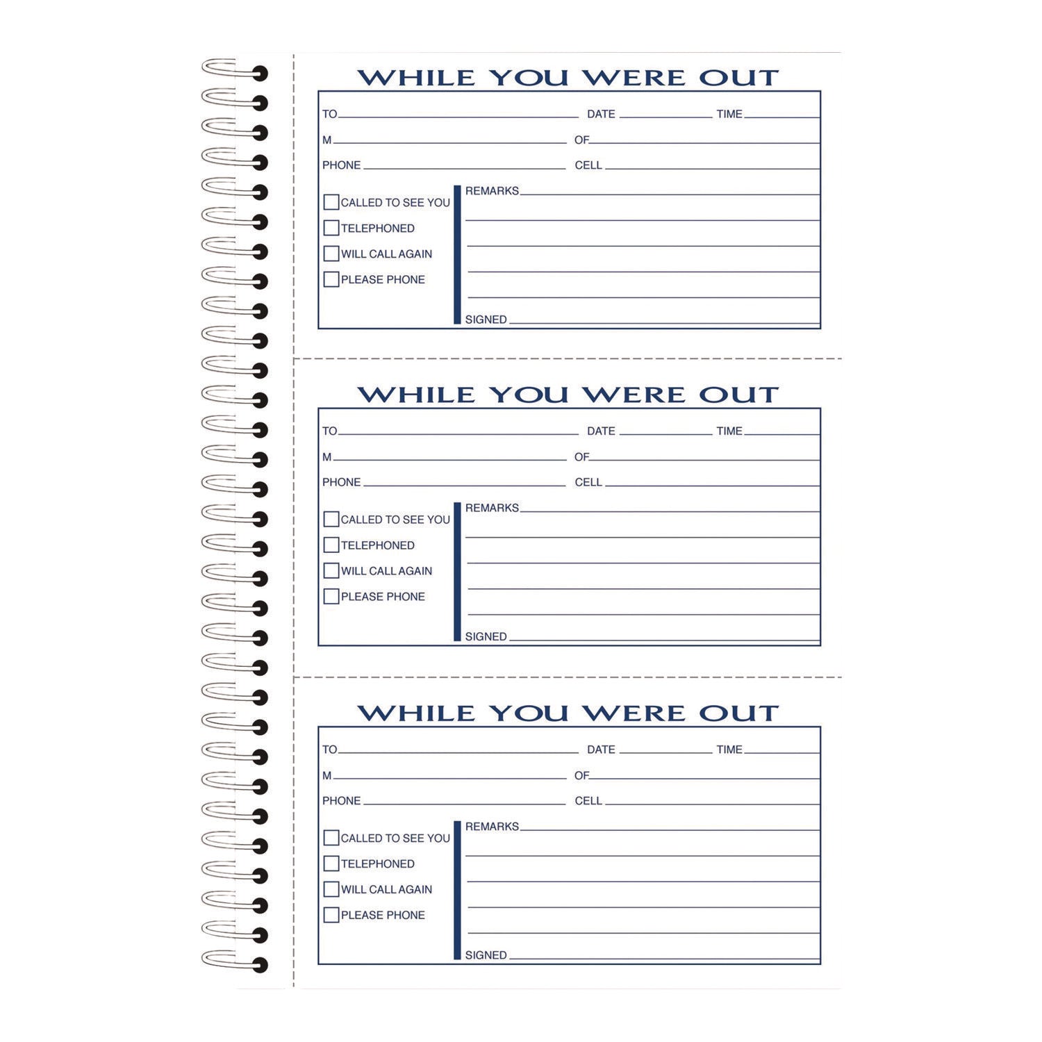 Adams® While You Were Out Messages Book - 2-Part Carbonless Forms, 5