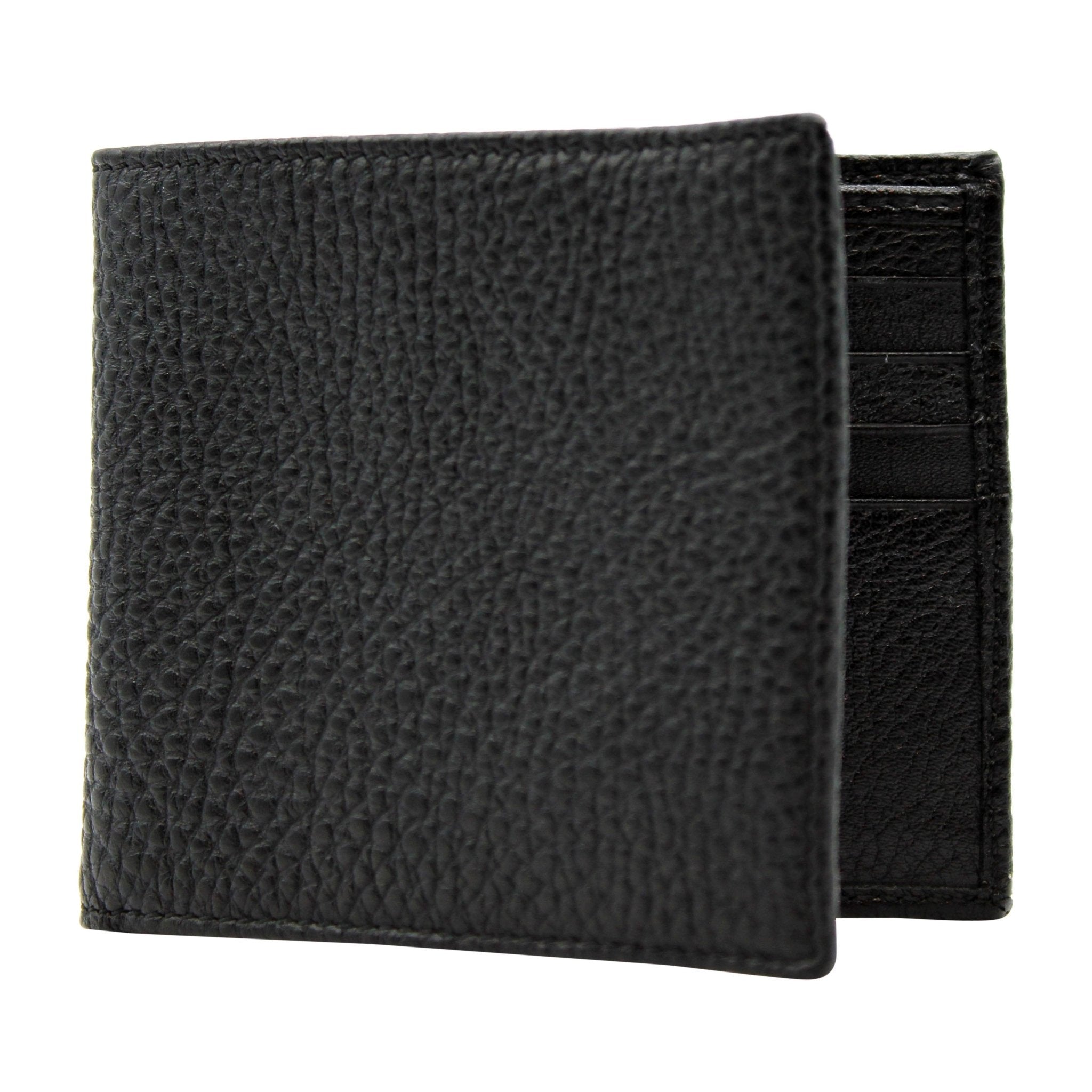 HB Leather Wallet for Men - 8 Credit Card Slots & Cash Holder - Dark Brown - Slim RFID Blocking Bifold Wallet for Everyday Use & Travel