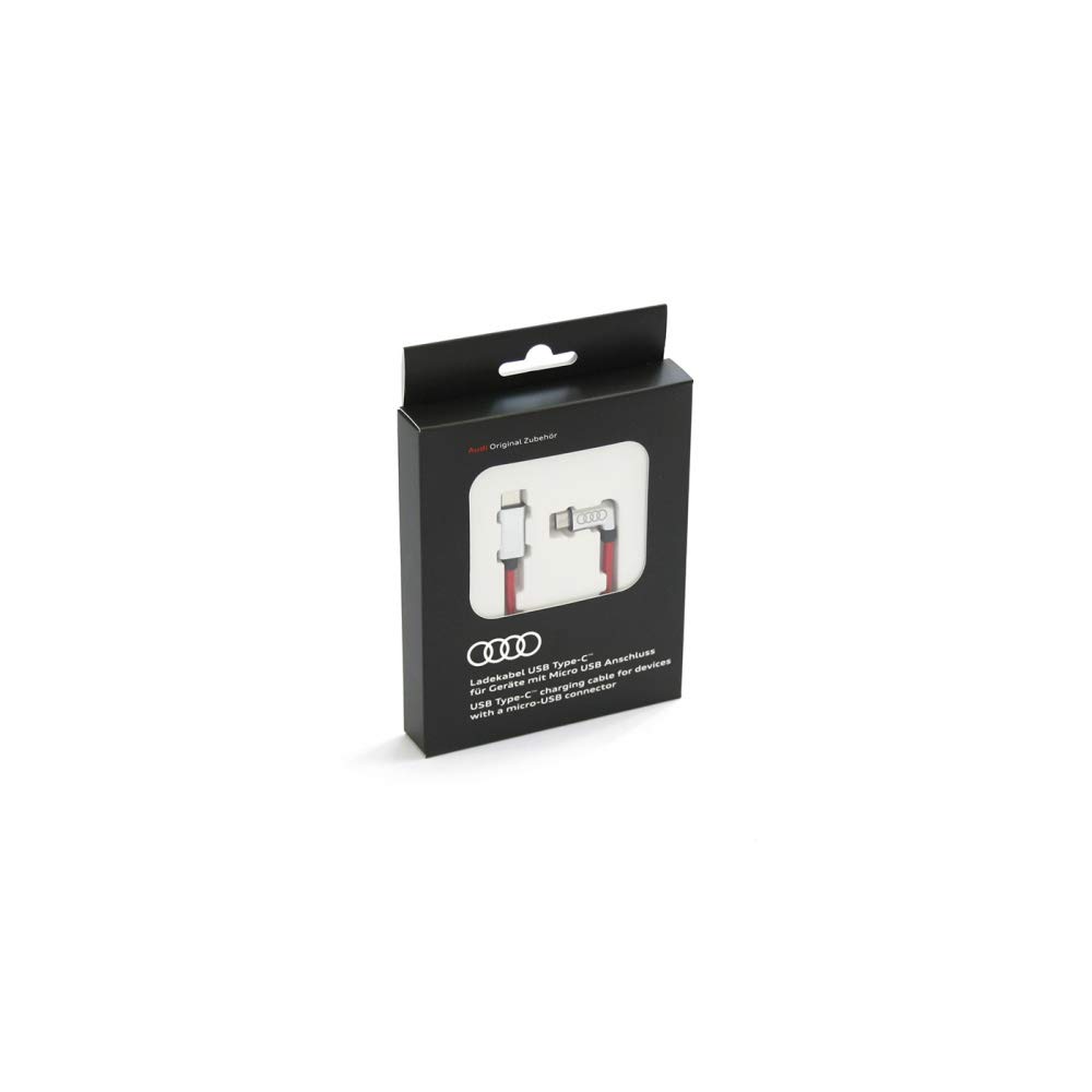 Original Title: Audi 8S0051435J Charging Cable USB-C to Micro-USB Cable Angled Red   Optimized Title: **Audi 8S0051435J USB-C to Micro-USB Fast Charging Cable (90° Angled, Red) - Durable & Tangle-Free for Car, Home & Office**