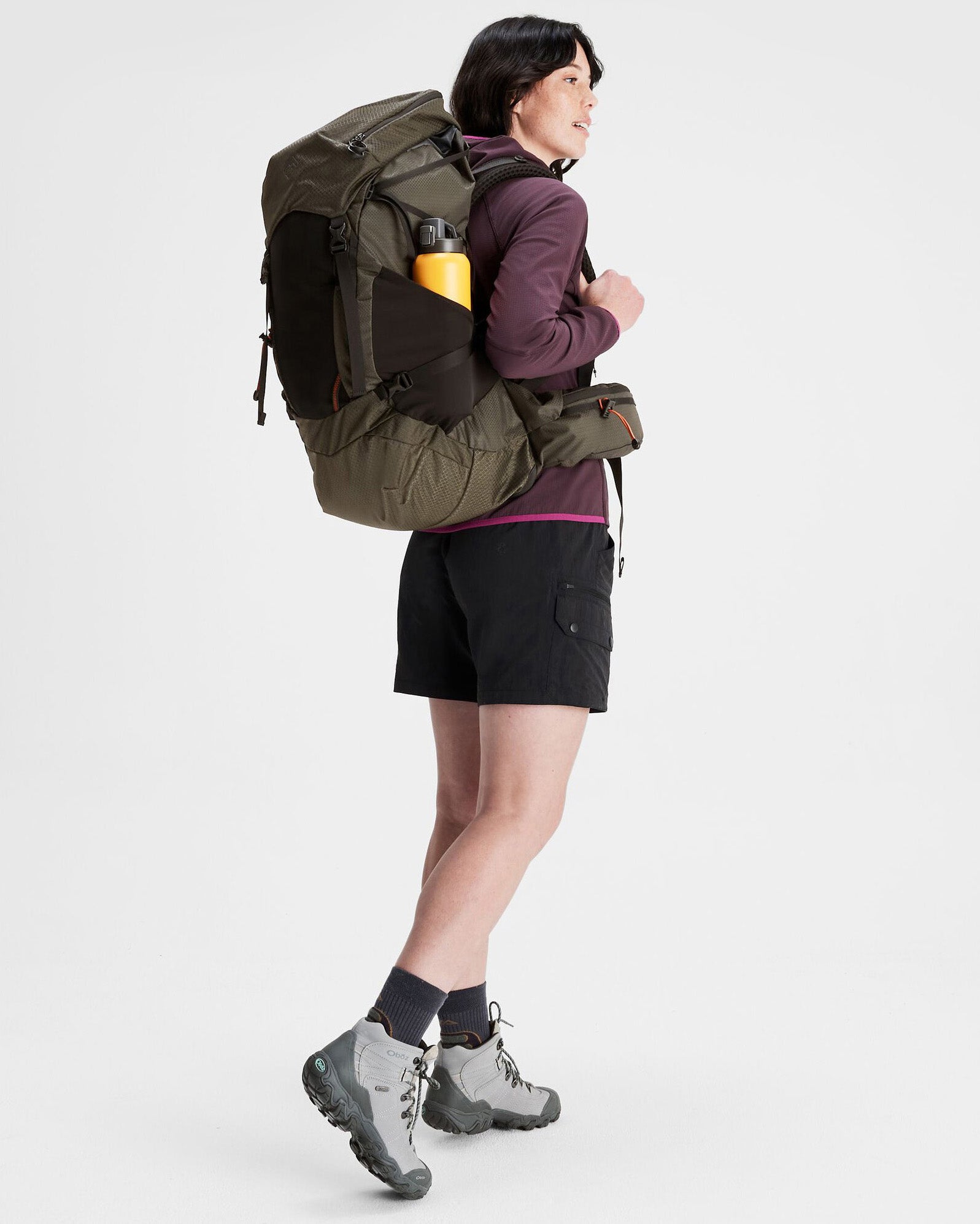 Valorous Pack 48L Dark Moss Hiking Backpack - Waterproof Travel Backpack for Camping, Trekking & Outdoor Adventures