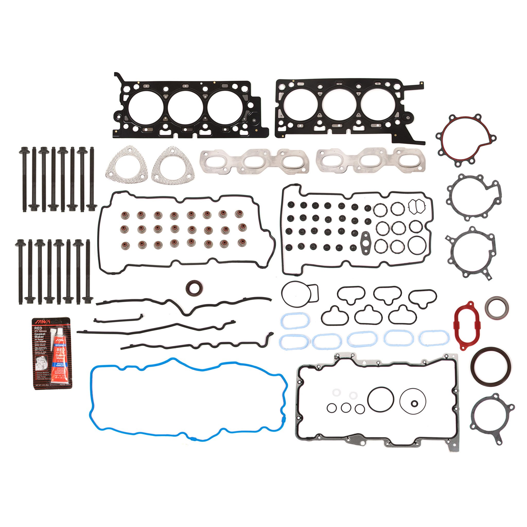 MA-4216924413 Full Gasket Set with Head Bolts Compatible with 2001-2008 Ford Escape, Mazda Tribute, Mercury Mariner 3.0L DOHC V6 Engine - Perfect for Cylinder Head Repair & Engine Rebuild Projects