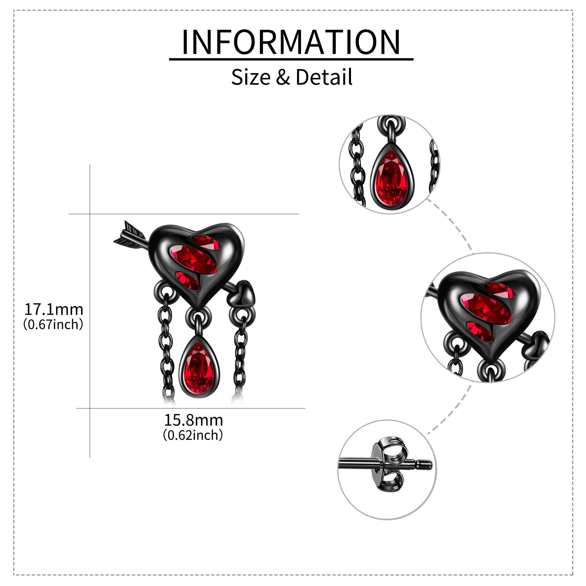 Black Rose Earrings Sterling Silver - Infinity Dangle Earrings for Women | Rose Jewelry Gift | Perfect for Valentine's Day, Anniversary & Special Occasions