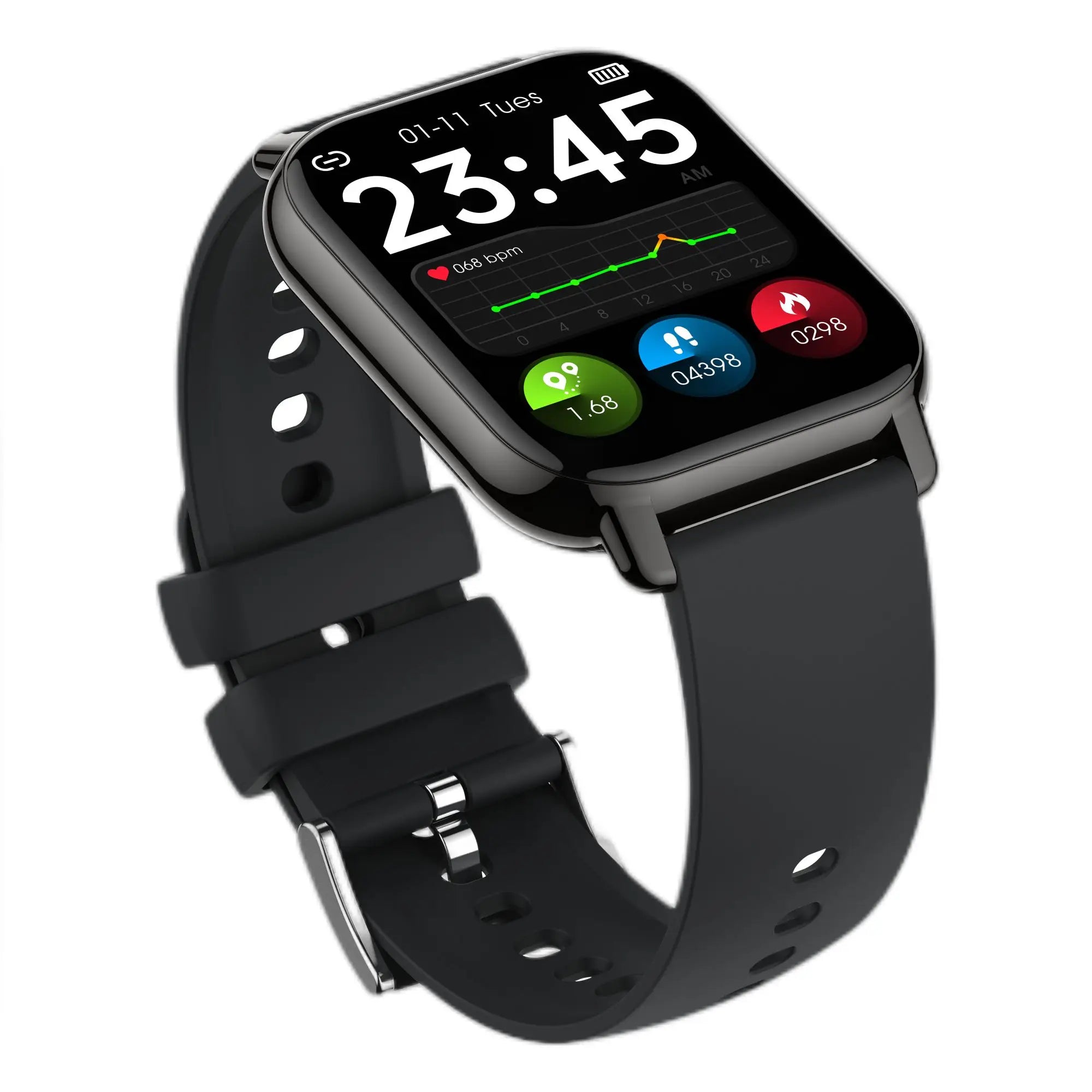 P66 1.85 Inch Smart Watch - Fitness Tracker with Heart Rate Monitor, Sleep Tracking, Waterproof Smartwatch for Men Women - Perfect for Running, Swimming & Daily Activity Tracking