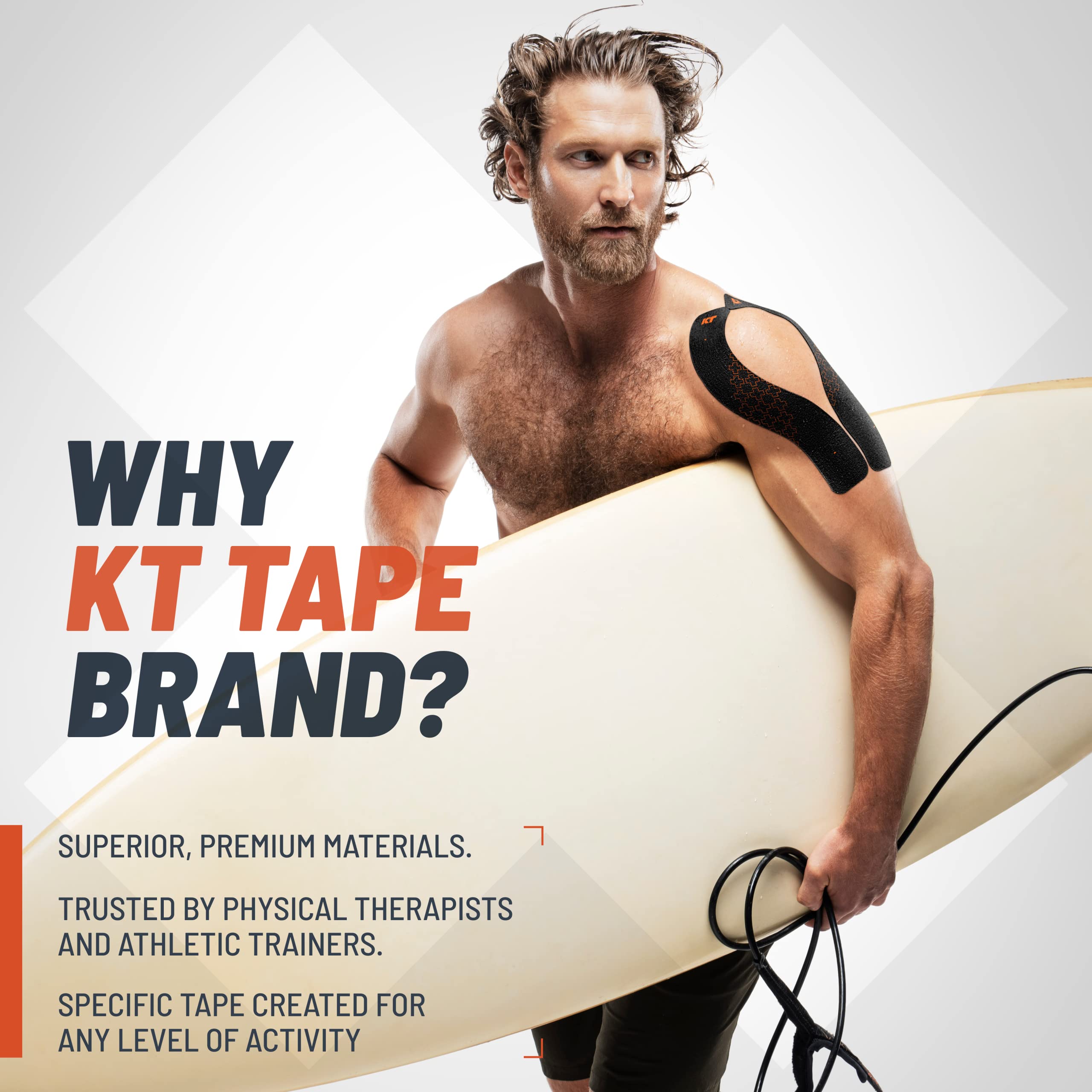 KT Tape Pro Extreme Synthetic Kinesiology Athletic Tape - 20 Precut Strips (10 Inch) for Sports Injuries, Muscle Support & Pain Relief - Ideal for Running, CrossFit, Gym & Physical Therapy