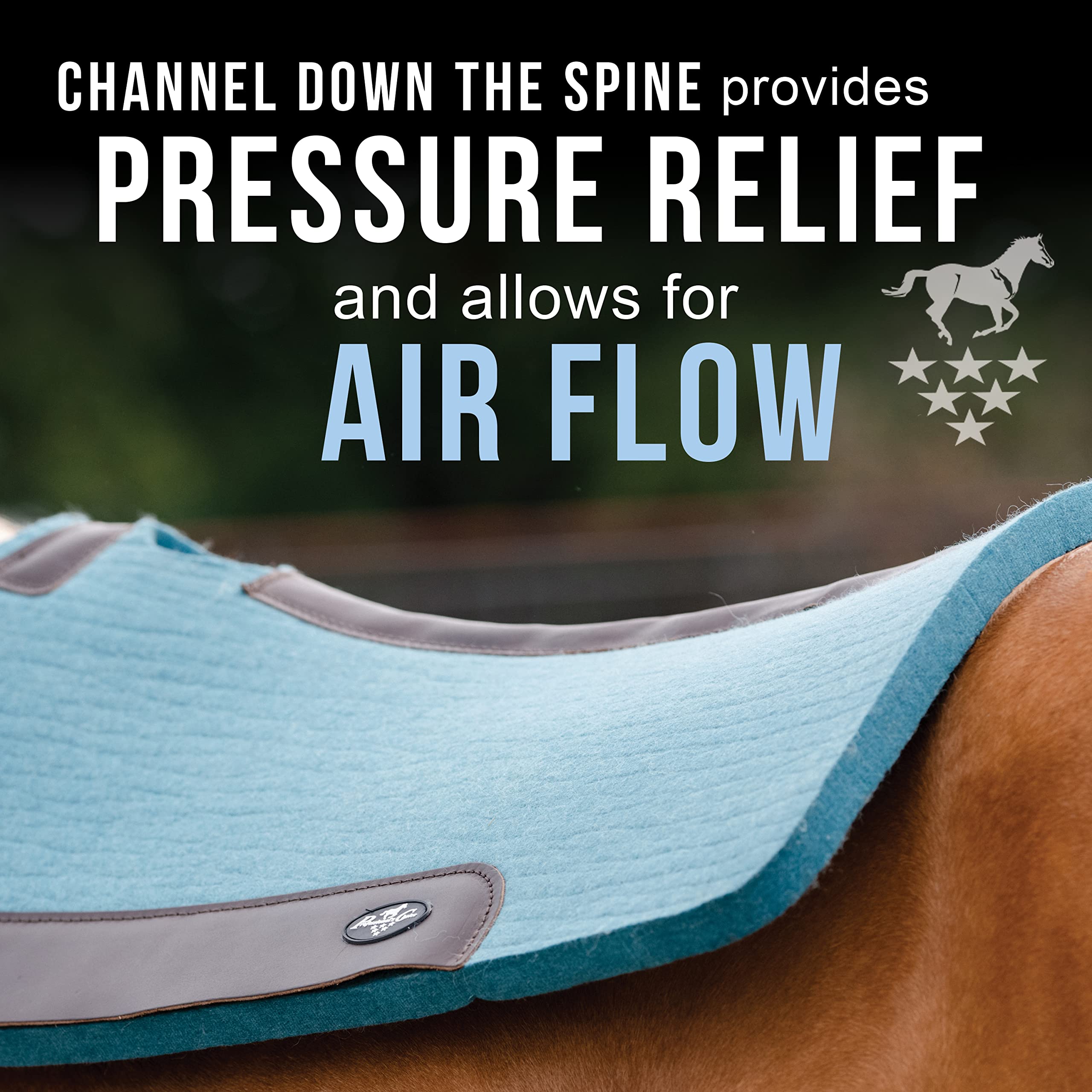 Professional's Choice 100% Steam-Pressed Saddle Pad for Horses - Premium Shock Absorption & Comfort - Ideal for Dressage, Jumping & Trail Riding