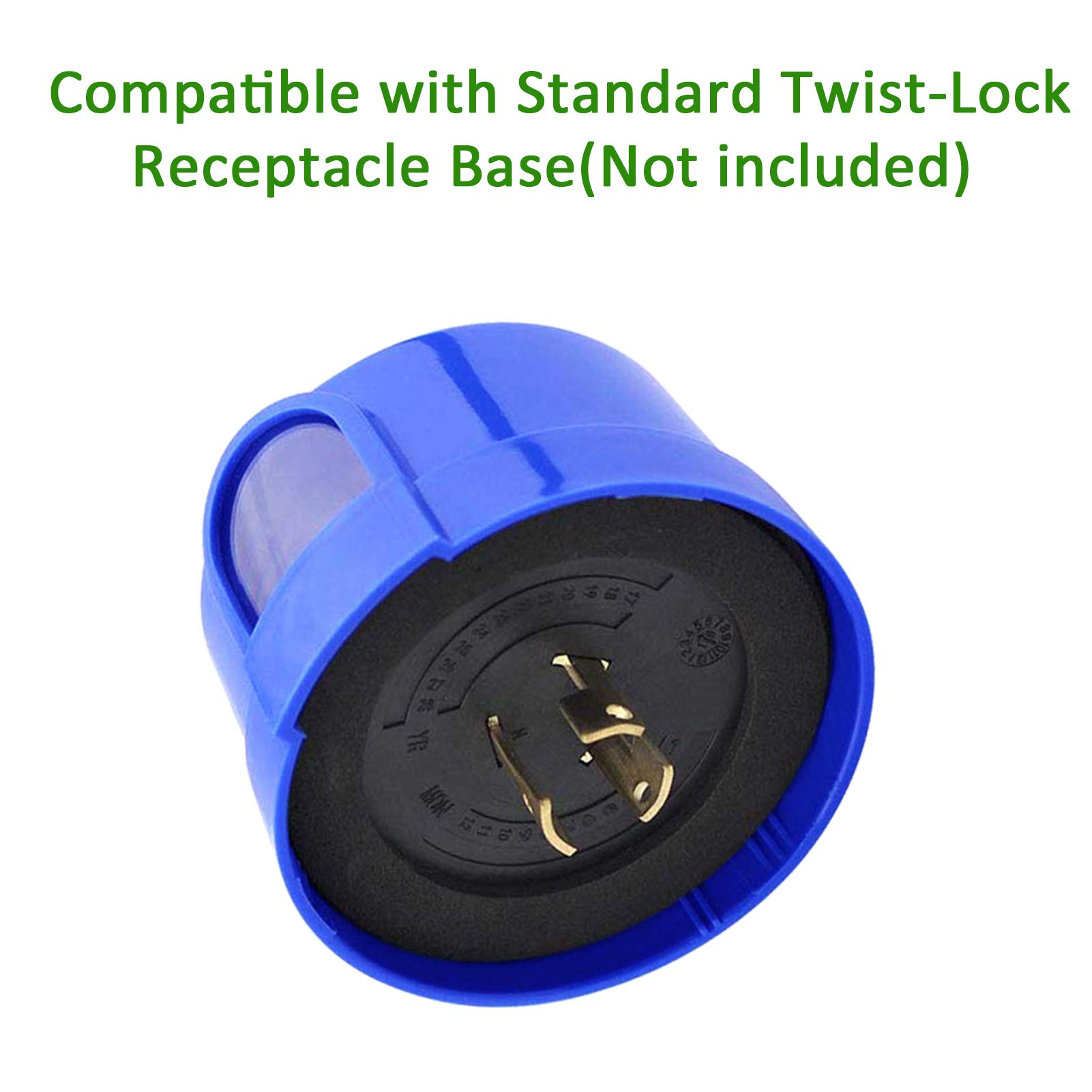 Photocell Sensor with Auto On/Off Switch - Dusk to Dawn Light Sensor for LED Barn, Area, Street & Parking Lot Lights | Weatherproof Twist Lock Design for Outdoor Lighting Control