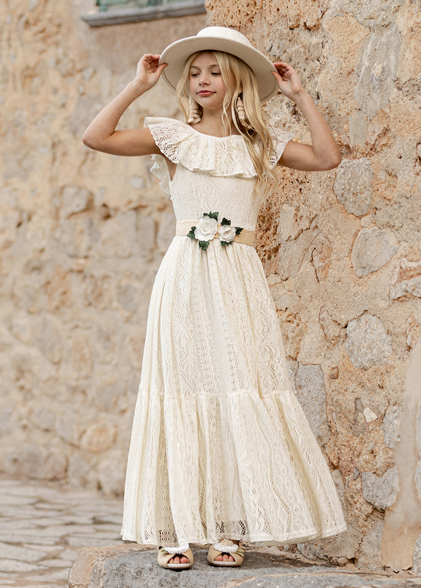 Ravvy Cream Dress for Women - Elegant & Comfortable Casual Wear for Parties, Dates & Office