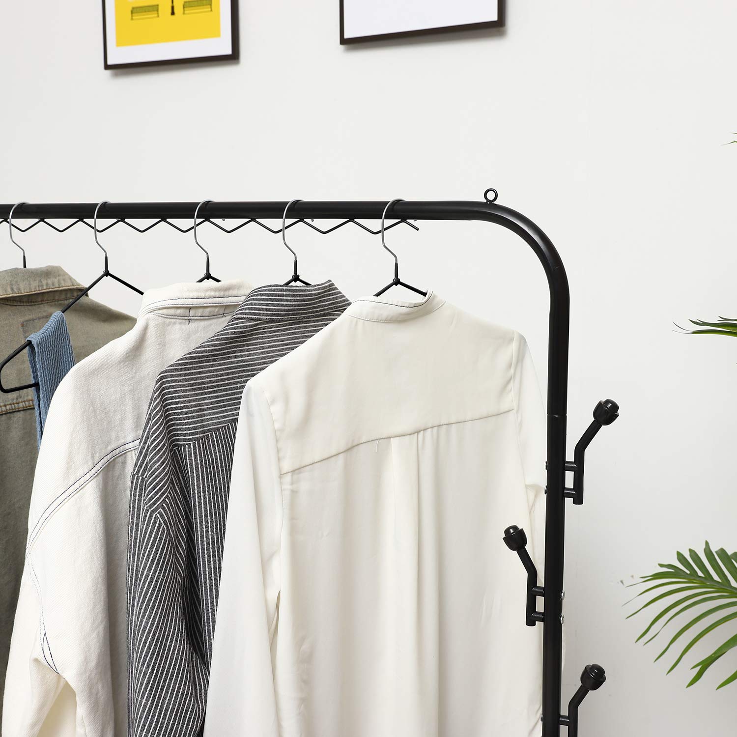 Non-Slip Metal Clothes Hangers - 40 Pack Space Saving Chrome & Black Rubber Coated Wire Hangers (16.5 Inch) for Shirts, Pants, Dresses - Perfect for Closet Organization & Travel Packing