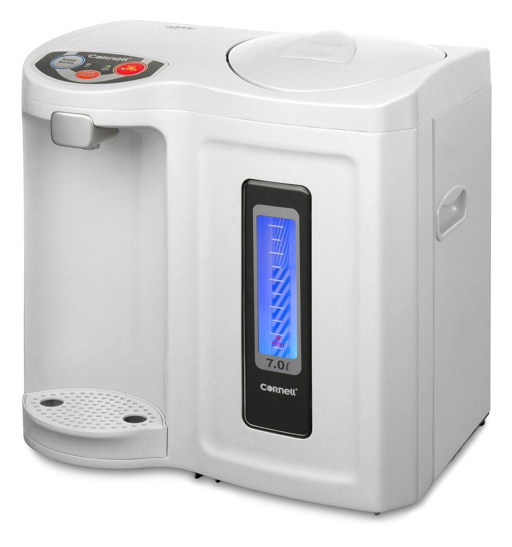 CWD E70CR 7L Water Dispenser - Countertop Hot & Cold Water Cooler for Home & Office - Perfect for Kitchen, Dorm, or Office Use