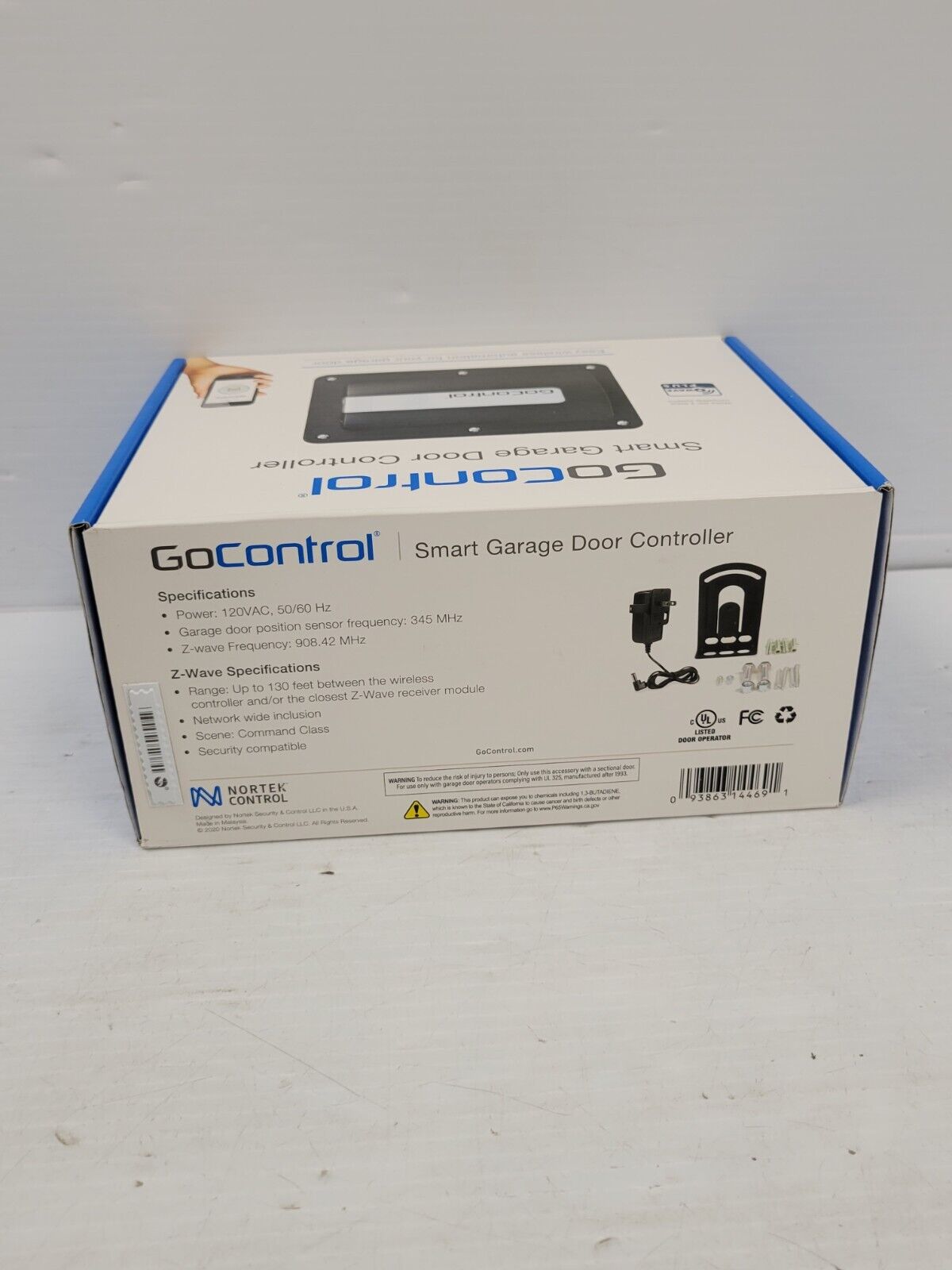 Go Control GD002 8 GC Smart Garage Door Controller - WiFi Enabled Garage Door Opener for Smart Home Automation - Perfect for Remote Access & Home Security