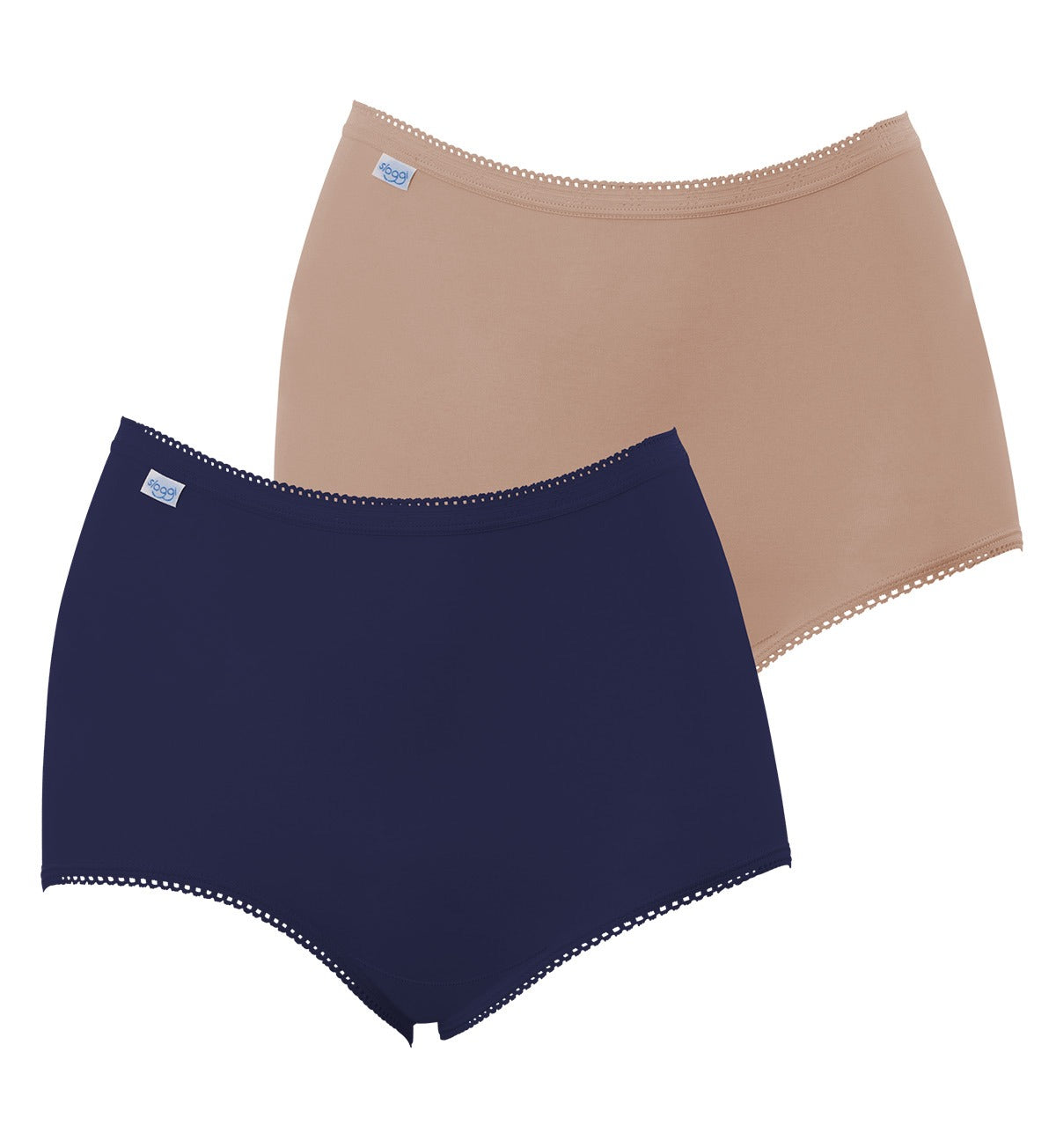 SLOGGI Women's Cotton Maxi Briefs 2-Pack - Soft Comfortable Underwear for Everyday Wear - Perfect for Work, Sleep & Lounge