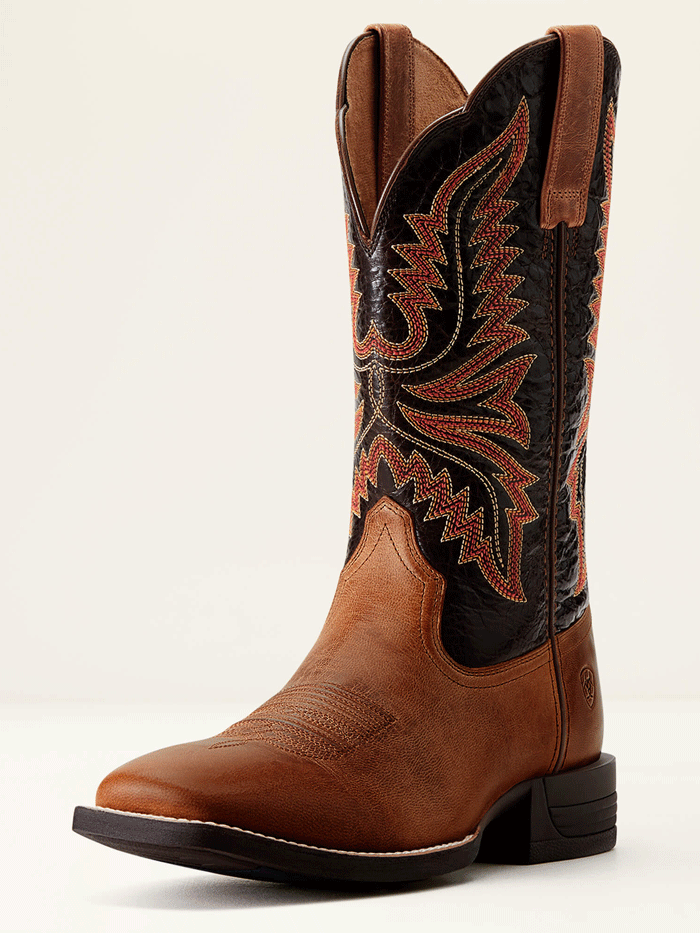 Ariat Men's Brush Creek Cowboy Boots - Western Style Leather Work Boots for Riding & Outdoor Activities (Mesa Tan) | Perfect for Ranch Work, Horseback Riding & Country Fashion
