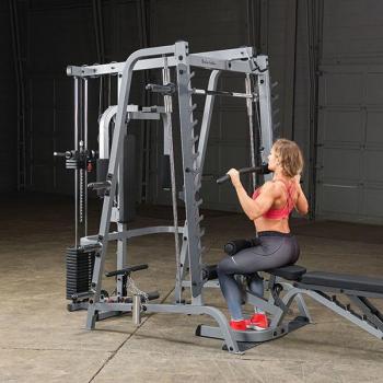 Body Solid Smith Machine Lat Attachment GLA348BS - Gym Cable Pulley System for Lat Pulldown & Rowing Exercises - Perfect for Home & Commercial Workout Stations