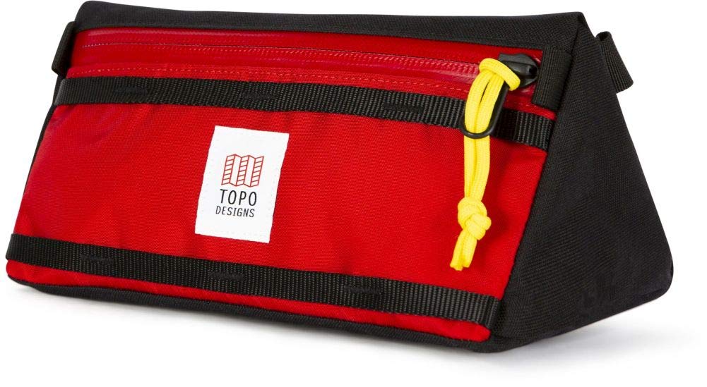 Topo Designs Bike Bag - Waterproof Cycling Pannier for Commuting & Travel - Red/Black - Perfect for Urban Riders & Adventure Cyclists