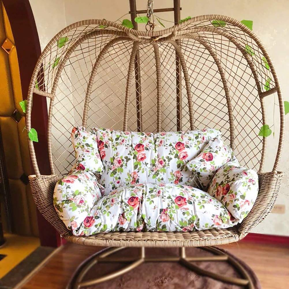 KAUTO Thick Hanging Egg Hammock Chair Cushion - Extra Thick 2-Person Swing Seat Pad with Zipper, Washable Outdoor Hammock Cushion 150x110x12cm (59x43x5in) - Perfect for Porch, Patio, Garden & Backyard Relaxation