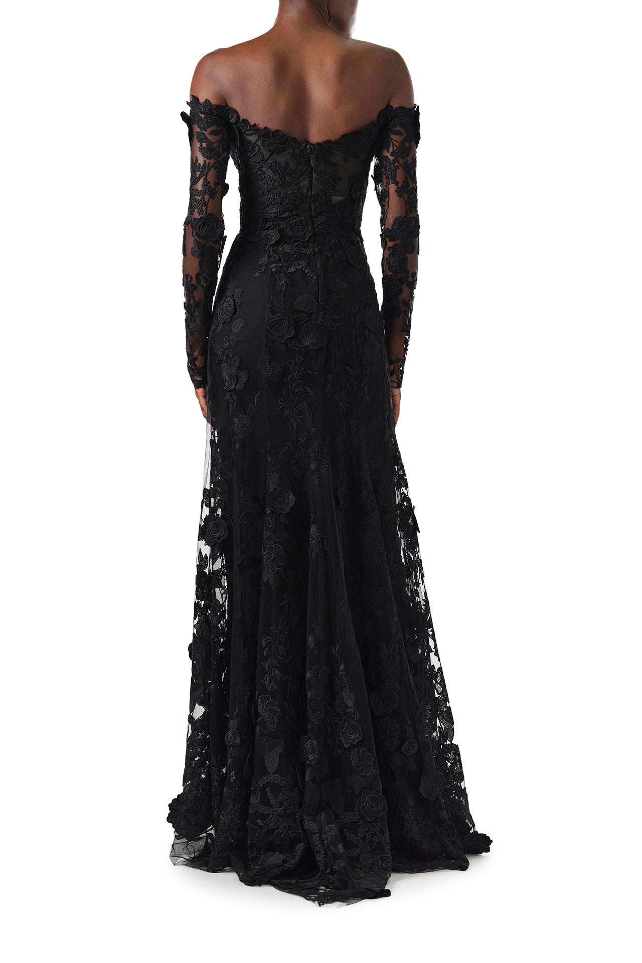 Elegant Off-The-Shoulder Lace Trumpet Gown for Women - Perfect for Prom, Evening Party & Special Occasions