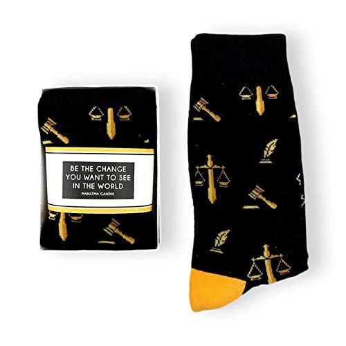 Funny Lawyer Gifts for Men & Women - Novelty Law and Order Justice Socks - Perfect for Graduation, Appreciation & Courtroom Humor - Comfortable & Unique Attorney Present for Legal Professionals