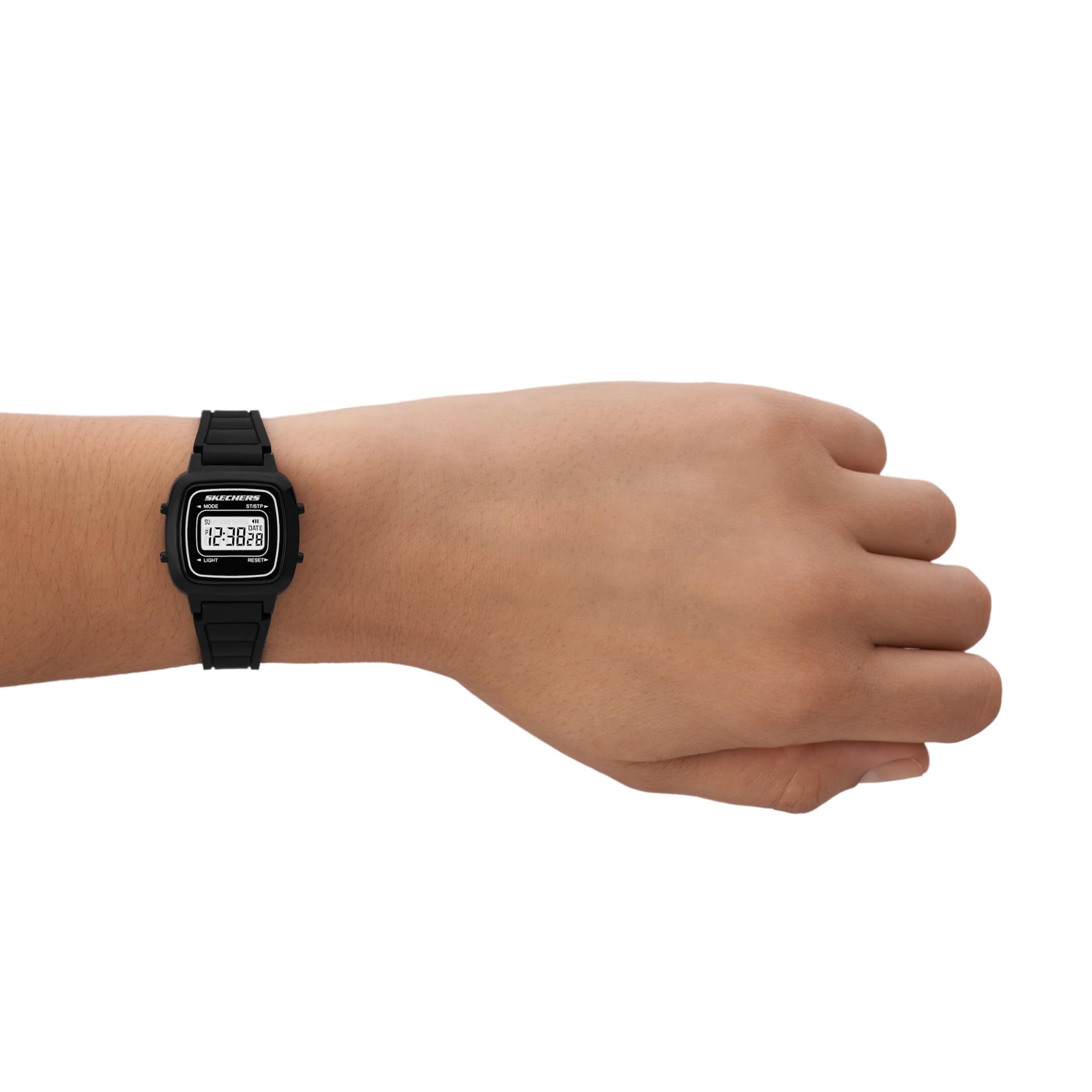 Skechers Women's Silicone Sports Digital Watch - Waterproof Fitness Tracker with LED Display for Running, Gym & Outdoor Activities