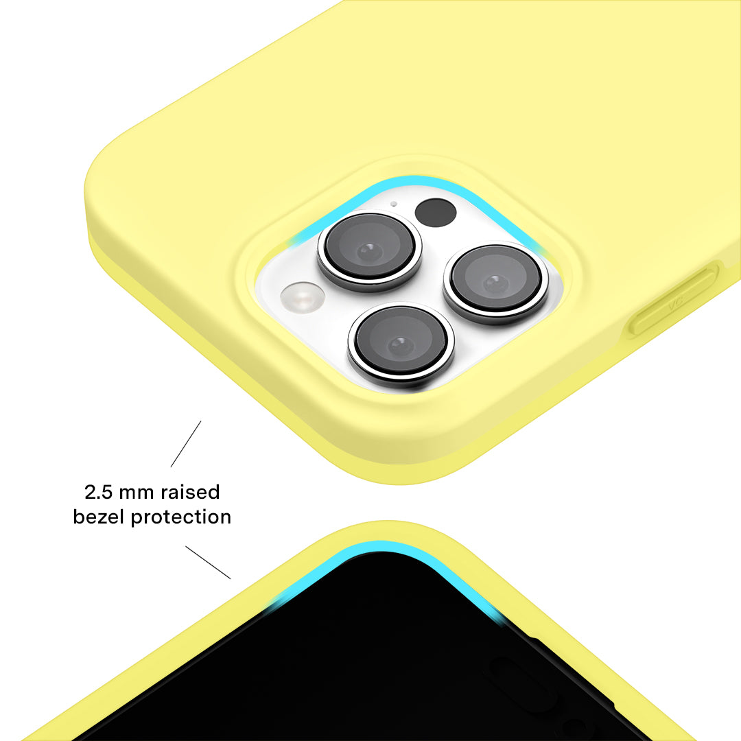 Butter Yellow iPhone Case - Soft Silicone Protective Cover for iPhone 12/13/14/15 - Slim Fit Shockproof Phone Case - Perfect for Everyday Use, Travel & Outdoor Activities