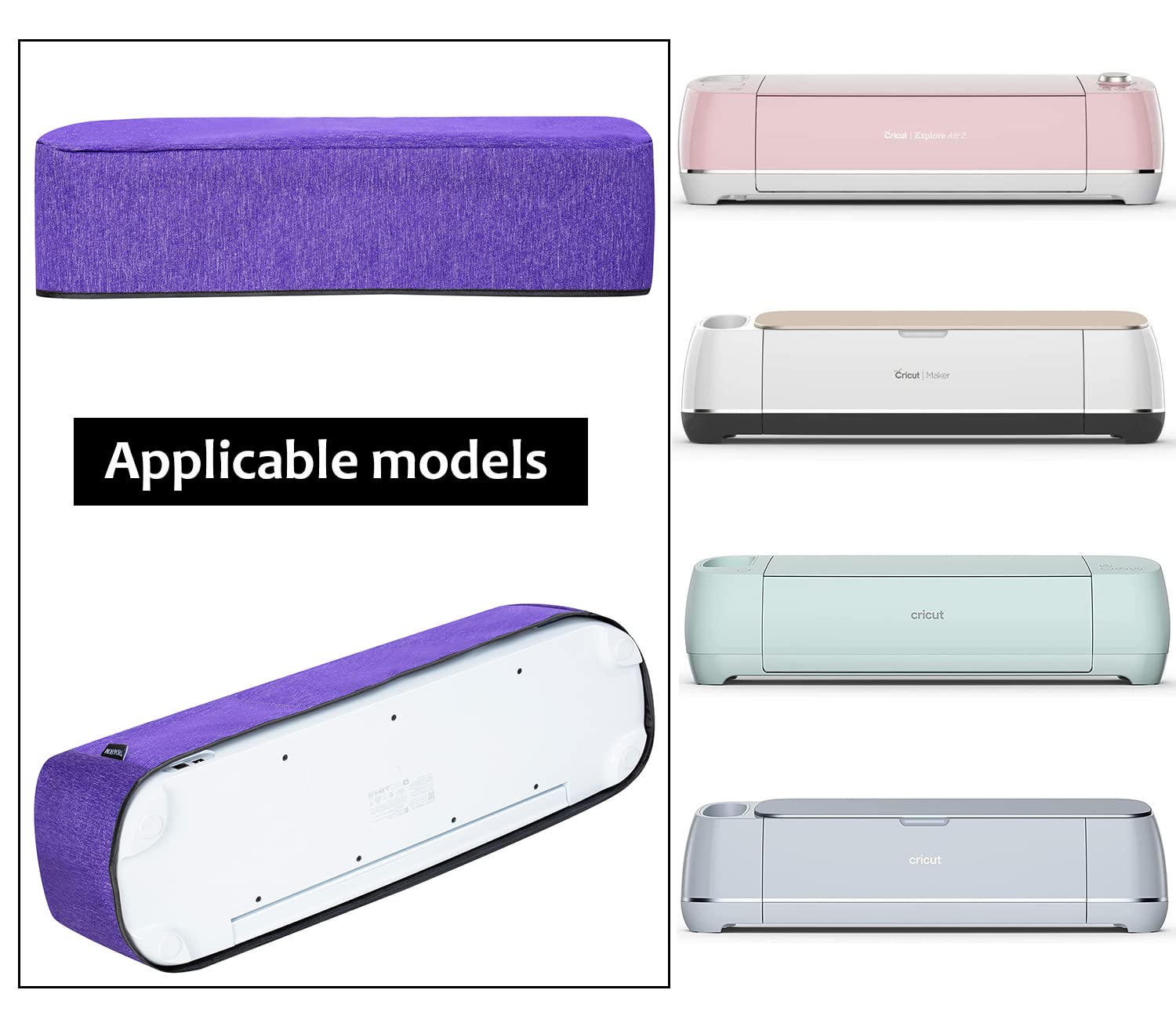 Premium Dust Cover for Cricut Maker 3/Maker/Explore Air 2 - Protective Machine Cover with Storage Pockets for Tools, Pens & Accessories - Ideal for Scrapbooking, DIY Crafts & Die-Cut Projects
