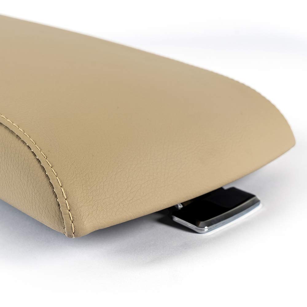 G-PLUS Beige Center Console Armrest Lid Cover Replacement for Ford Flex 2013-2017 Models | Compatible with EA8Z7406024AA, DA8Z7406024AA, FA8Z7406024AA | Perfect for Car Interior Upgrade & Comfort Enhancement