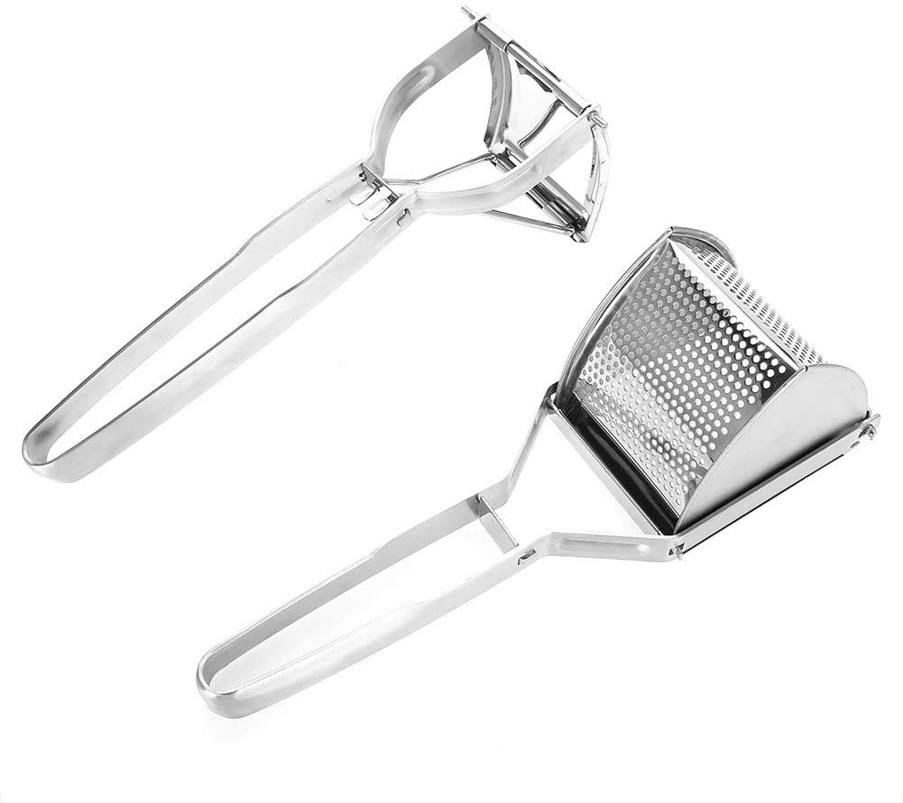 Premium Heavy Duty Commercial Potato Ricer - Stainless Steel Professional Potato Masher for Light & Fluffy Mashed Potatoes - Ideal for Restaurants, Catering & Home Cooking